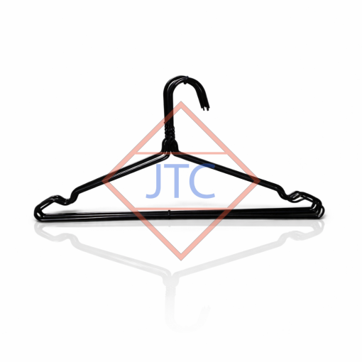JTC.LK Wire Laundry Hanger (Pack of 10) – Heavy Duty | Home & Commercial Use – Powder Coated Black