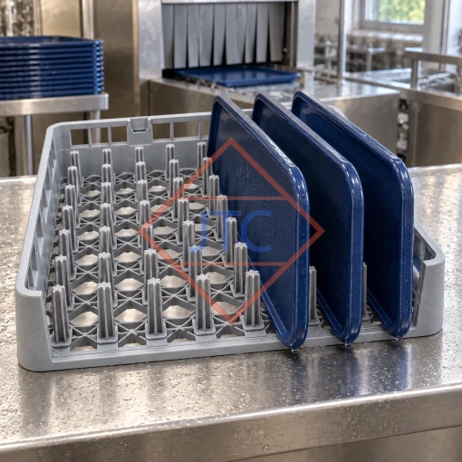 Open plate tray rack – use example